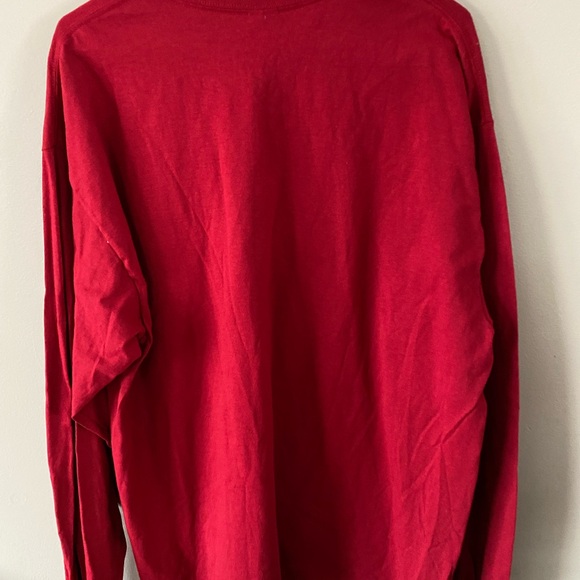Indiana University IU Red Cotton Long Sleeve Shirt men’s XL - Picture 4 of 6